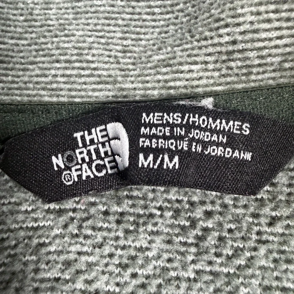 The North Face TKA Glacier 1/4-Zip Gray Mens Fleece Mock-Neck Pullover - Medium